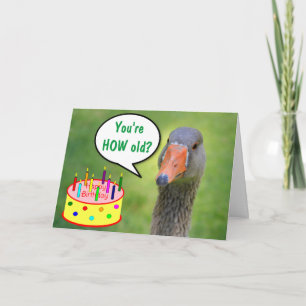 Cartão Judgmental Goose Funny Birthday