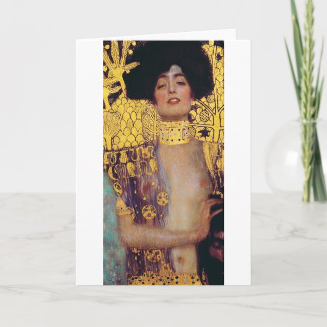 Cartão Judith (Lady in Dourado), Gustav Klimt (Frente)