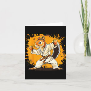 Cartão Judô Esquilo Aquarela Taekwondo Caratê MMA