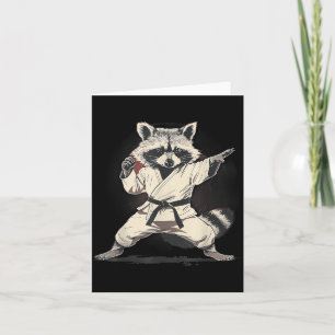 Cartão Judo Guaxinim Nature Kickboxing Taekwondo Artes Ma