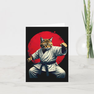 Cartão Judo Karate Cat Para Homens