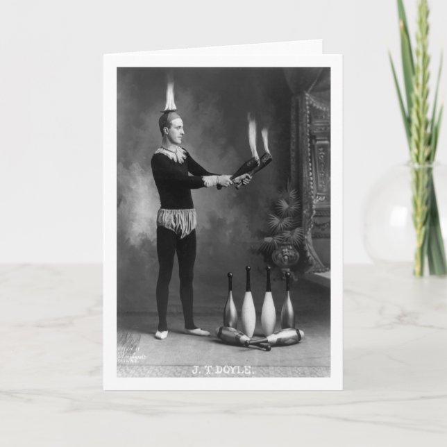 Cartão Juggler quente, 1900s adiantados (Frente)