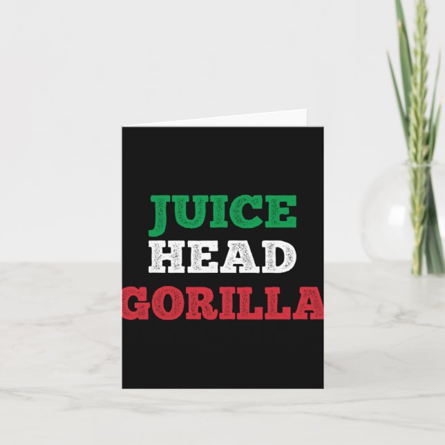 Cartão Juicehead Gorilla New Jersey Garden Nj Shore Itali (Frente)
