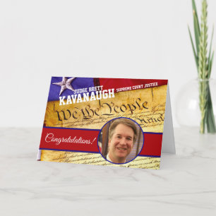 Cartão Juiz Brett Kavanaugh Juiz da Suprema Corte dos EUA