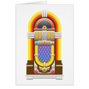 Cartão jukebox antiquada