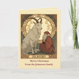 Cartão Julbocken And Jultomten Scandinavian Style