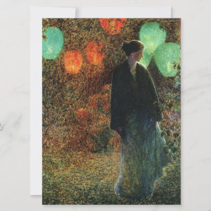 Cartão Julho Night (por Childe Hassam)
