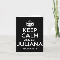 Juliana Mantém Calma Nome Personalizado Engraçado