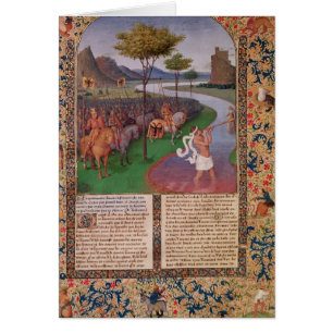 Cartão Julius Cesar atravessando o Rubicão, c.1470