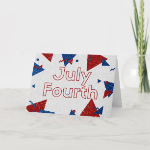 Cartão July Fourth Glitter Card