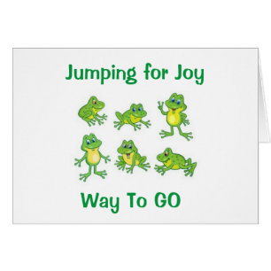CARTÃO JUMPING FOR "JOY" FOR "YOU" CONGRATULATIONS