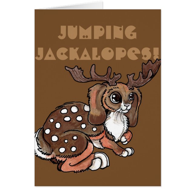 Cartão Jumping Jackalopes! Vazio personalizável (Frente)