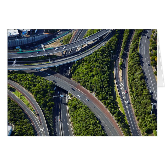 Cartão Junção aérea sobre autoestrada (Frente Horizontal)