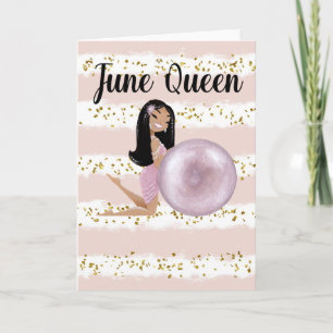 Cartão June Birday Card June Queen