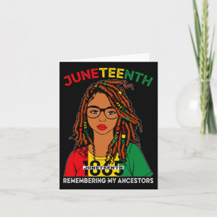 Cartão Juneteenth 1865 Lembrando Meus Ancestrais Localiza