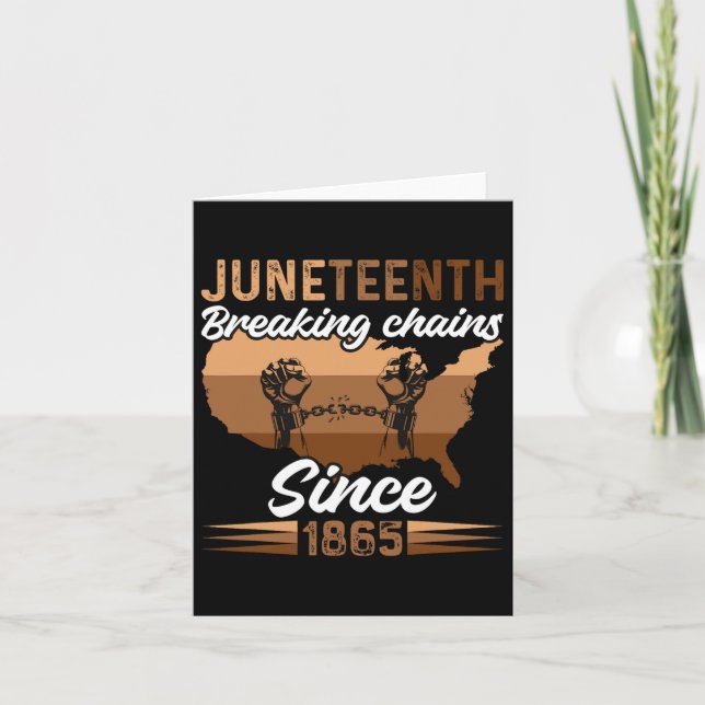 Cartão Juneteenth afro-americano 1865 (Frente)