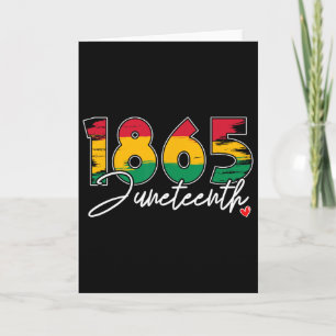 Cartão Juneteenth Celebra Liberdade Negra 1865 Coração Hi