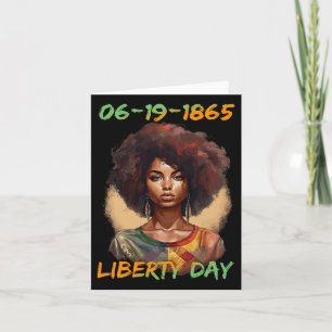 Cartão Juneteenth - Dia da Independência das Mulheres Afr