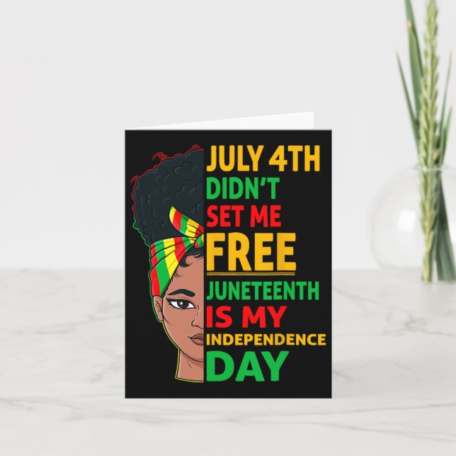 Cartão Juneteenth É Meu Dia Da Independência 1865 Coque D (Frente)