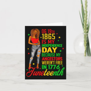 Cartão Juneteenth é meu dia da independência Mulheres neg