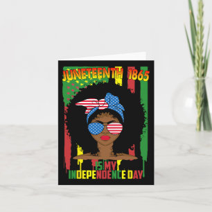 Cartão Juneteenth É Meu Dia Da Independência Mulheres Neg
