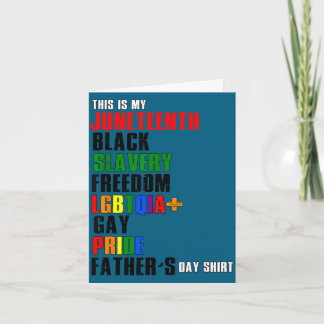 Cartão Juneteenth escravidão negra liberdade lgbtq orgulh