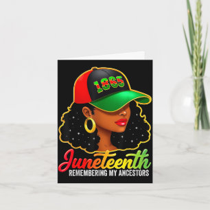 Cartão Juneteenth lembrando ancestrais mulheres negras