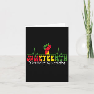 Cartão Juneteenth Lembrando Meus Ancestrais História Negr