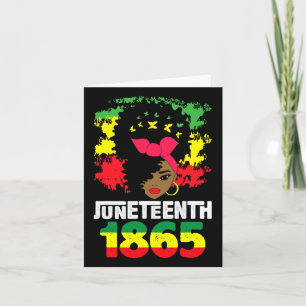 Cartão Juneteenth Mais ou Menos Livre Desde 1865 Melanina