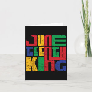 Cartão Juneteenth Rei Homem Negro Menino Juneteenth Rei 