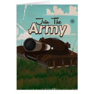 Cartão Junte-se ao Poster vintage do Exército