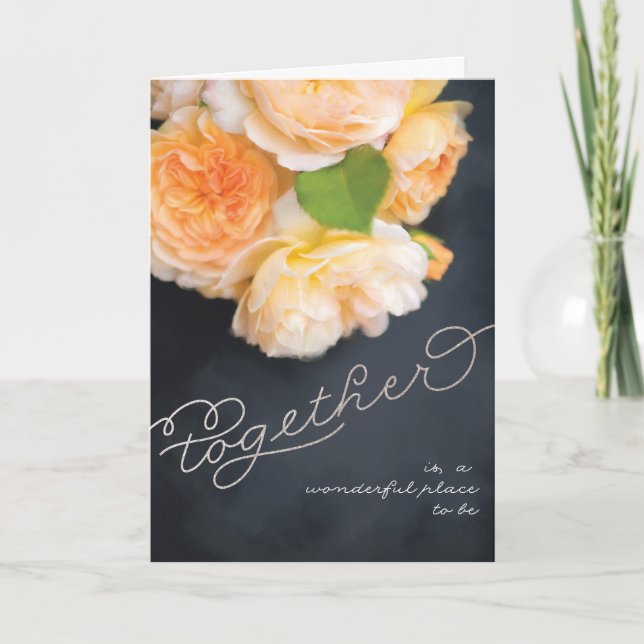 Cartão Juntos é um lugar maravilhoso para se estar (Frente)