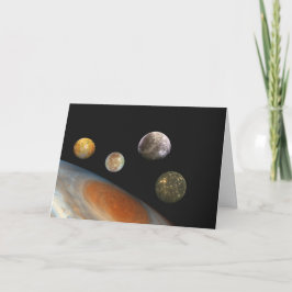 Cartão Júpiter e Quatro Luas Satélites Galileanos