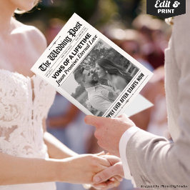 Cartão Juramento de Diversão Personalizado Jornal de Casa
