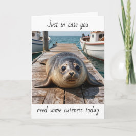 Cartão Just in Case You Need some Cuteness Today | Seal