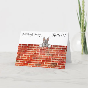 CARTÃO JUST THOUGHT I'D SAY HELLO!!! GREETING CARD
