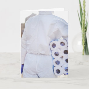 CARTÃO JUST TO SAY HELLO TOILET PAPER HAZMAT SUIT CARDS