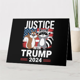 Cartão Justiça Para Amendoim Vence Trump 2024