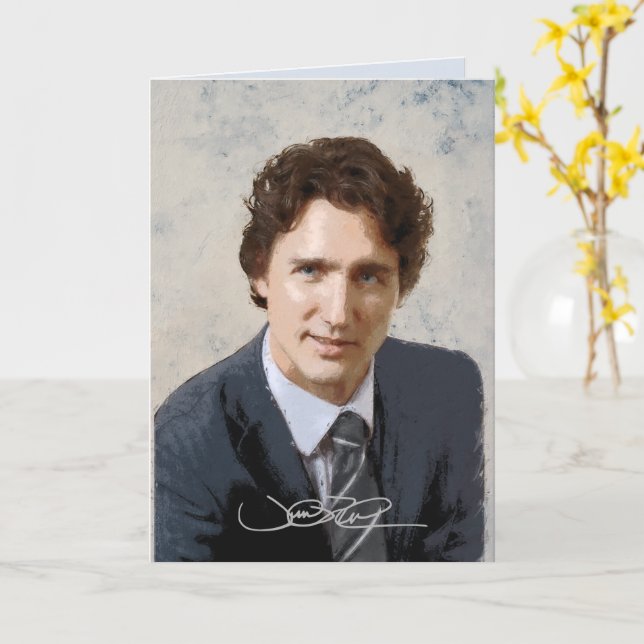 Cartão Justin Trudeau (Flor Amarela)
