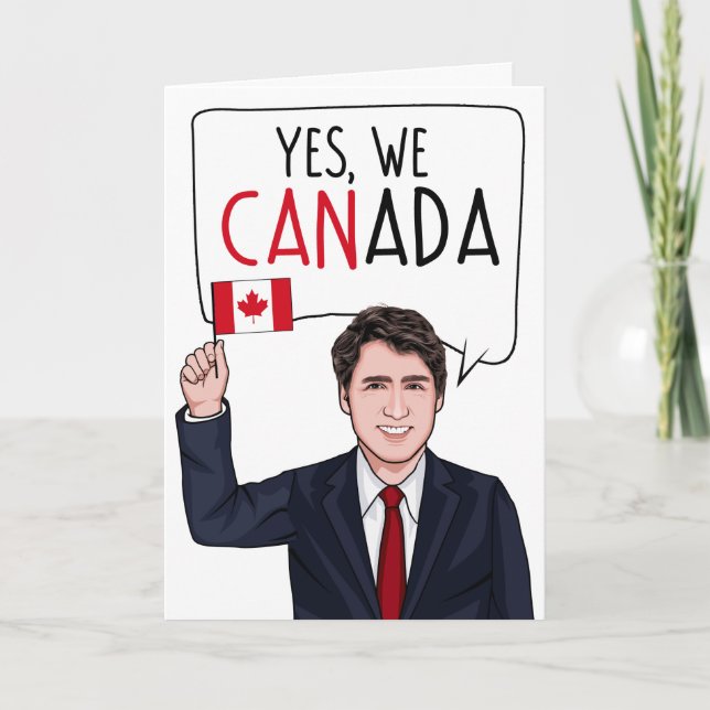 Cartão JUSTIN TRUDEAU: Sim Nós Canadá (Frente)