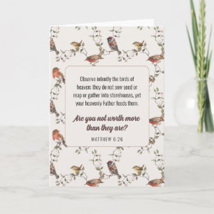 Cartão JW, Matthew 6:26 Saudação JW