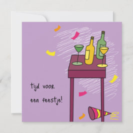 Cartão kaart uitnodiging feestje