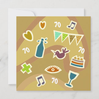 Cartão kaart verjaardag 70 jaar