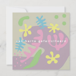Cartão kaart verjaardag abstracte bloemen