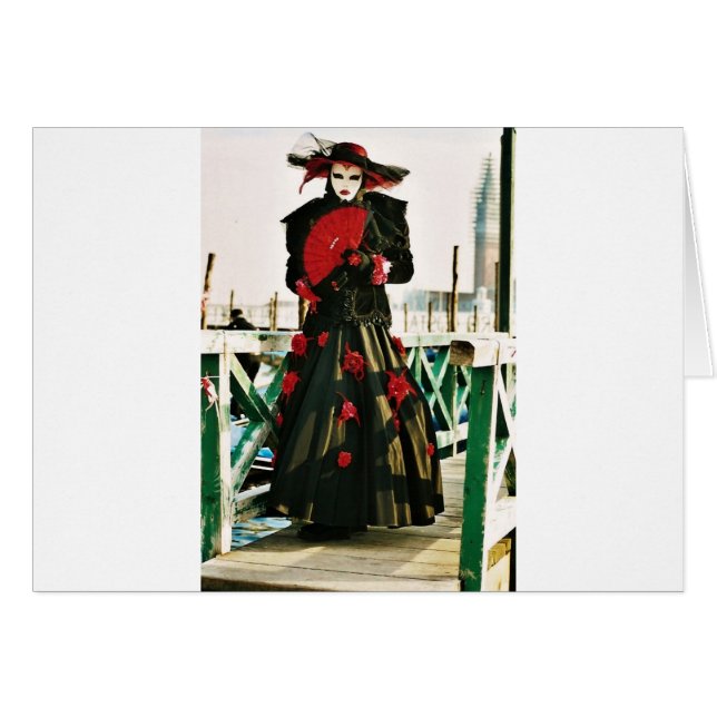 Cartão Kabuki Geisha Design (Frente Horizontal)
