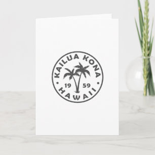 Cartão Kailua-kona Havaí Palmeira Homens Mulheres Meninas