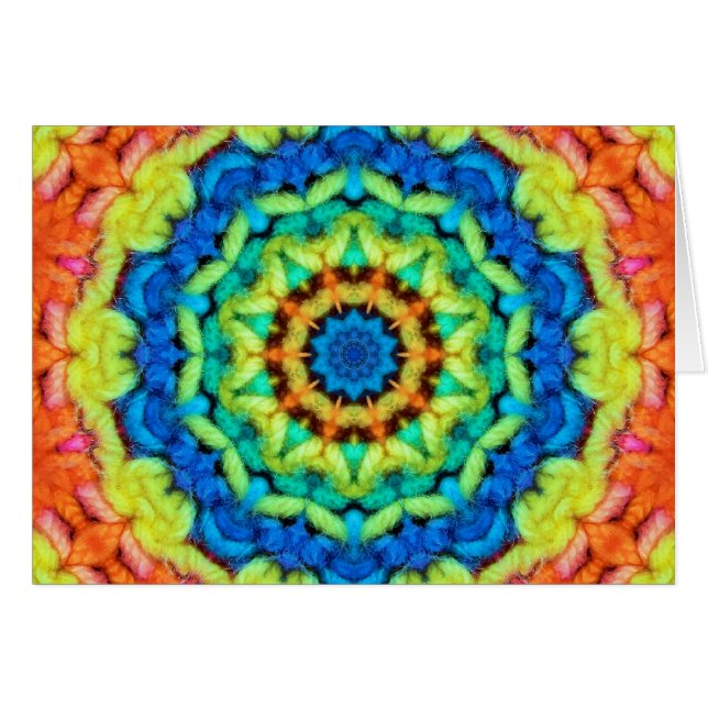 Cartão Kaleidoscópio de Dia Ensolarado (Frente Horizontal)