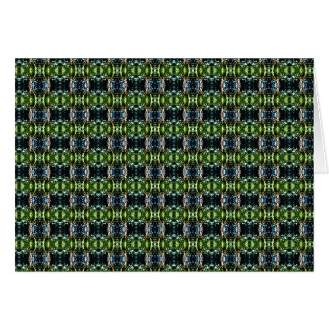Cartão Kaleidoscópio Verde (Frente Horizontal)