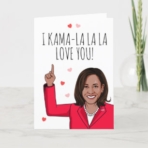 Cartão Kamala - Eu amo você, Kama-la-la, meu valentim