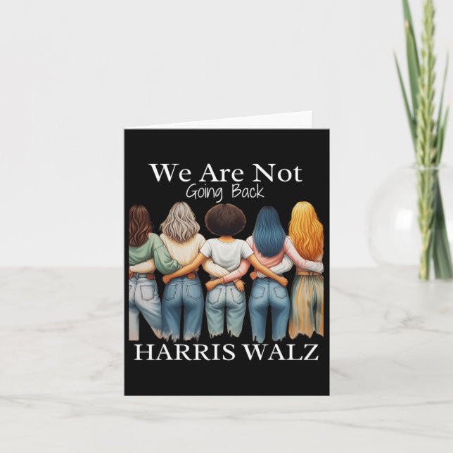 Cartão Kamala Haris Waltz 2024 Madam Presidente Nós Não  (Frente)